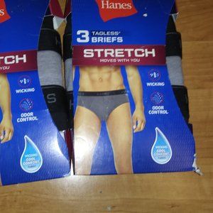 Hanes Stretch Tagless Briefs 2X (Lot of (2) 3 Packs
